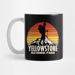 Vintage Retro Yellowstone National Park Hiking Mug